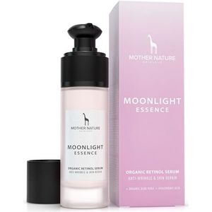 Biologisch retinol serum, hooggedoseerd voor gezicht en lichaam, veganistisch anti-aging gezichtsserum met hyaluronzuur en toverhazelaar, natuurlijke cosmetica, poriënverfijnend, anti-rimpelserum met vitamine A, 30 ml