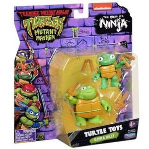 Teenage Mutant Ninja Turtles 83291 Turtle Tots Actiefiguur 2-Pack met Michelangelo en Raphael. Ideaal cadeau voor jongens van 4 tot 7 jaar en TMNT-fans