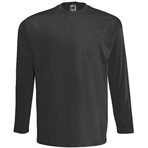 Fruit of the Loom Valueweight T-shirt met lange mouwen, lichtgrijs (Light Graphite), grijs (light graphite), XL