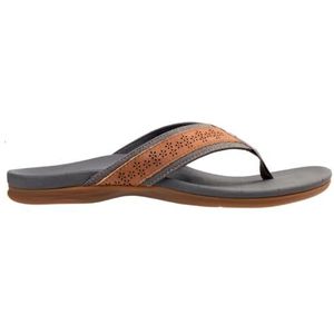 Spenco Dames Miramar Flipflop, grijs, 42,5 EU breed, grijs, 42.5 EU Breed