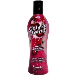 Supre Tan Cherry Bomb Hot Dark Bronzing Maximizer met huidverstevigende kersenextracten, 235 ml