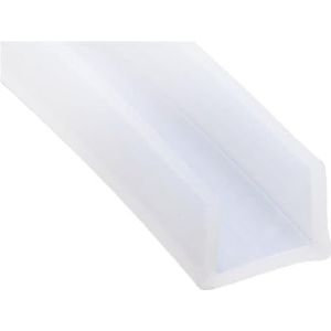 Rubberen glasafdichtingsstrip, U-kanaal siliconen rubberen douchedeur glasafdichtingsstrip, randafwerking beglazing weerstrip randbescherming 1 stuk (22 mm x 18 mm x 1 meter)(22MMX18MMX3METERS)