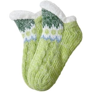Pantoffelsokken voor dames | Zachte en warme lamswollen sokken met antislipgrijpers - Dameskleding voor speelkamer, eetkamer, woonkamer, slaapkamer, studeerkamer Bigud