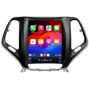 Android 14 2 Din Autoradio 9in Auto Stereo voor Jeep Cherokee 2013-2018 met Draadloze Carplay Android Auto Bluetooth GPS Navigatie FM Radio WIFI Stuurwielbediening(H-3(2G+32G))