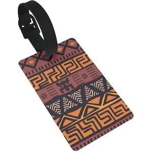 Bagagelabel voor koffer koffer tags identificatoren voor vrouwen mannen reizen snel spot bagage koffer Afrikaanse modder doek tribal
