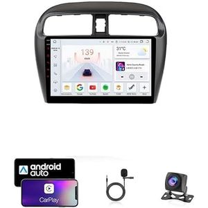 Android 13 Dubbel Din Auto Stereo Touchscreen Auto Stereo Voor Mitsubishi Mirage GT G4 2014-2017 Met Bluetooth GPS Navigatie WiFi FM Radio USB/SWC/Plug en Play Ondersteuning Carplay&Android Auto(4 Cor