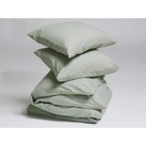 Yumeko overtrekset velvet flanel pale groen 240x220 + 2/60x70 - Biologisch & ecologisch