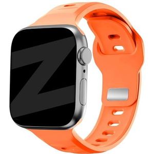 Bandz siliconen band 'Outdoor' - geschikt voor Apple Watch Series 1/2/3/4/5/6/7/8/9/10/SE/Ultra - grote maten - 44-45 - 46-49 mm - oranje