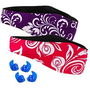 Zwemhoofdband voor baby's, peuters, kinderen, volwassenen - ontworpen om zwemmersoren te voorkomen - Elastische zwemhaarbeschermer en oorbeschermer - Houd water buiten, houd oordopjes in waterdichte