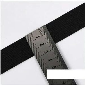 Elastiekjes 25 mm multirole rubberen band camouflage rooster streep elastisch lint naaimateriaal voor shorts rok trouse 1 meter-zwart-25mm-1M