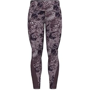 Under Armour Women's HeatGear Armour Novelty Ankle Leg Crop , Ash Plum (554)/White , Large