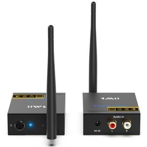 1Mii RT5066 - Draadloze Audiozender en Ontvanger - Zwart - 24 Bits/192 kHz