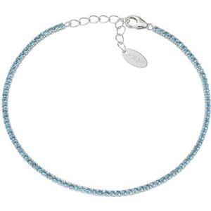 Amen 925 Silver women's tennis bracelet with blue zircons BT1BAZ17