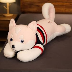 100-150cm groot formaat Husky Pluche Speelgoed Knuffel Dier Hond ing Kussen Mooi cadeau voor kinderen Meisjes Kawaii Present-100cm, roze