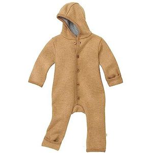 Disana Walk-Overall, 100% biologische merinowol GOTS, IVN Best | met omklapbare manchetten | Newborn baby peuters kind unisex | Made in Germany, karamel, 74-80