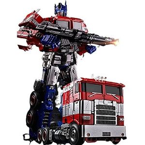 Transformers speelgoed, vergrote legeringsplaat LS-13 Optimus Prime Action -figuur, ongeveer 12 centimeter lang, geschikt for 6 jaar oud en boven verjaardagscadeau