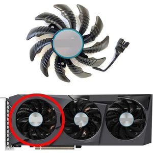 Vervangende ventilator PLD08010S12HH voor GIGABYTE voor Radeon RX6600XT 6700 6700XT voor EAGLE OC grafische kaart(Left fan clockwise)