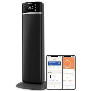 Philips Keramische Ventilatorkachel 5000-Serie, Keramische Verwarmingstechnologie, AI-aangedreven voor Energiebesparing, Verwarmt in 2 Seconden, App-bediening, Grijs & Zwart (CX5120/11)