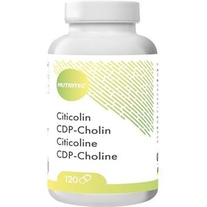 Nutritec CDP-choline 250 mg citicoline per capsule, tot 500 mg citicholine per dagelijkse dosis - 120 capsules, veganistisch
