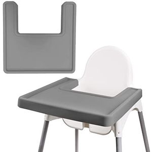 Kinderstoel Placemat, duurzaam voor IKEA kinderstoel Placemat, all-inclusive eetkamerstoelkussen, schoon en hygiënisch, geschikt voor IKEA Antilop Highchai, voor peuters en baby's (donkergrijs)