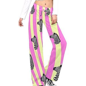 Zebra Hoofd Yoga Broek Voor Vrouwen Casual Broek Lounge Broek Trainingspak met Trekkoord S