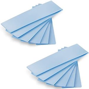Poppstar 12x Thermische Pads voor M.2 SSD (3 diktes, elks 4 Stuk 0,5 mm / 1,0 mm / 1,5 mm) met Thermische Geleidbaarheid 6 W/mk, Kleur Blauw