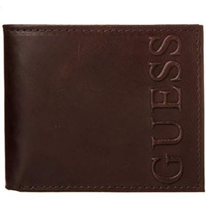 Guess Men's Fresno Passcase Wallet, Brown, One Size