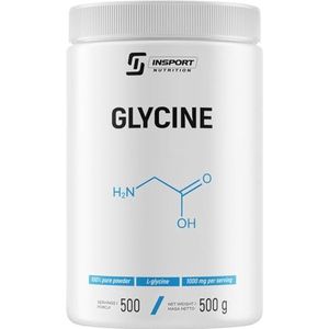 Glycine poeder 1000 mg – 500 g – ondersteunt spieren & zenuwstelsel – ontspanning & herstel – voedingssupplement – INSPORT