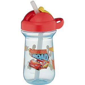 The First Years Disney/Pixar Cars Peuter Stro Cup - Morsbestendige Flip Top Peuter Sippy Cups - 18 maanden en ouder - 10 oz
