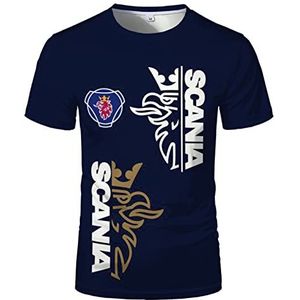 Unisex 3D Gedrukte T-Shirts Voor Scania Print Korte Mouw Grappige Grafische Patroon Casual T-shirt Zomer Crewneck Tops Slim Fit-1||4XL