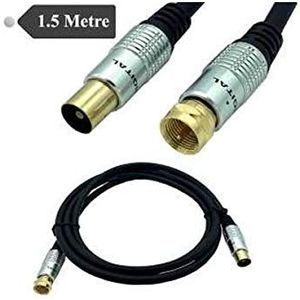 Hytech Hy-P580 9.5 Tv M naar 9.5 Tv M antennekabel, 1,5 m, wit