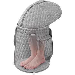 TT-YEC Draagbare Opvouwbare Voetbad, Kniehoge Voetbad Emmer, Uitgerust Met Massagevoetkussen, Multifunctionele Voetbagentas, Lichtgewicht En Ruimtebesparende Voetbad,Grijs