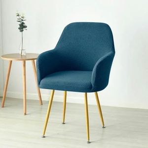 Polar Fleece hoge arm stoelhoes stretch x bureaustoel hoes elastische verwijderbare stoelbeschermerhoezen voor woonkamer-koningsblauwe hoes-1pc