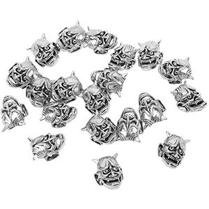 Viking Beard Beads Kit, Vikings Runes Hair Tube Beads Smooth Inner Diameter Gentleman Style Decoratief voor Doe-het-zelf Sieraden voor Paardenstaarten