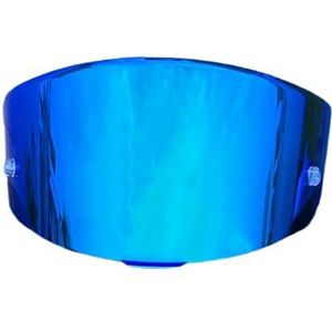 Motorhelm vizier lens, Helmvizier, TTC-schild for KYT TT-cursus Motorhelmvizier Uv-bescherming Windscherm Hoge sterkte Capacetes Accessoires (zwart - alleen for gebruik overdag)(Revo Deep Blue-day Use