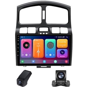 Autoradio,Android 13 geldt geldt voor Hyundai Santa Fe SM 2000-2012 JAC S1 (Rein) 1 2007-2013 9 inch HD touchscreen autoradio met draadloze Carplay Android Auto Bluetooth RDS(NF-1)
