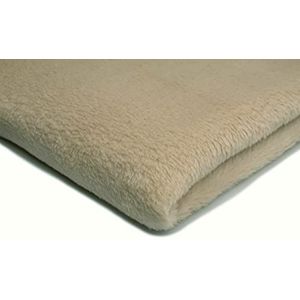 Minky Pluche Glad Dubbelzijdig, Teddy, 50x160 cm (lichtbeige)