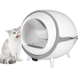 Automatische zelfreinigende kattenbak Volledig gesloten elektrische reiniger Slim kattentoilet met deodorant for kattengewicht en reiniging