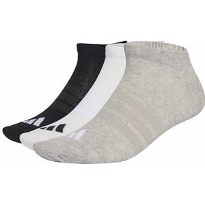 adidas Unisex adulto THIN&LIGHT ESSENTIALS LOW CUT SOCKS 3 PAIR PACK, medium grey heather/white/black, 8.5-10