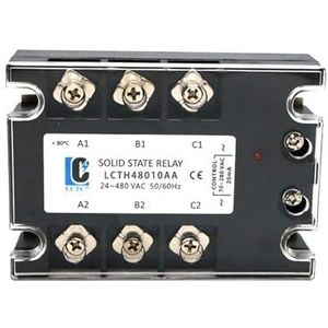 LC 3 fasen SSR 10AA 25AA 40AA 60AA 80AA 100AA 120AA 70-280V Controle 24-480V AC driefasige halfgeleiderrelais AC-AC (Maat: AC-AC 100A)