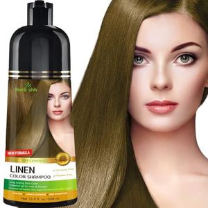 Herbishh Hair Color Shampoo for Gray Hair–Natural Hair Dye Shampoo–Colors Hair in Minutes–Long lasting colour–500 ML–3-In-1 Hair Color–Ammonia-Free (Linen)