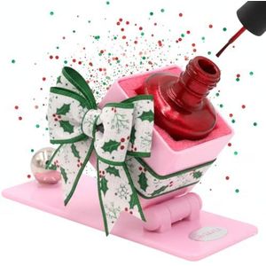 Tippur Nagellakhouder - Geweldige kous Stuffer - Gemakkelijk te gebruiken met nagels, gel en acrylpoetsmiddelen voor een salon perfecte afwerking - Wordt geleverd in 6 geweldige kleuren - (Roze)