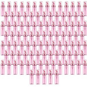 Lil Ray Schuimfles met gouden pomp, lege reisschuimende dispensers voor handzeep, wimpershampoo, rozerood 2, 100 stuks
