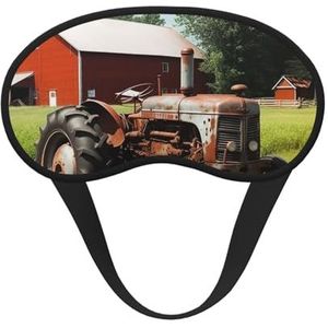 Bedrijf boerderij tractor slaapmasker voor vrouwen meisjes mannen zacht comfortabel oogmasker met verstelbare riem verduisterende oogslaap schaduwhoes voor reizen yoga dutje ploegendienst werk