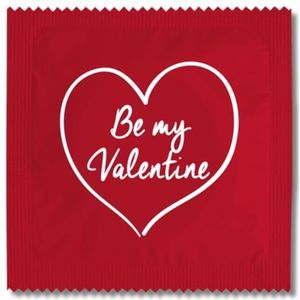 Callvin - Grappig condoom per eenheid – speciale Valentijnseditie – romantisch en humoristisch cadeau – unieke designs van hoogwaardig latex (universeel, be my valentine)