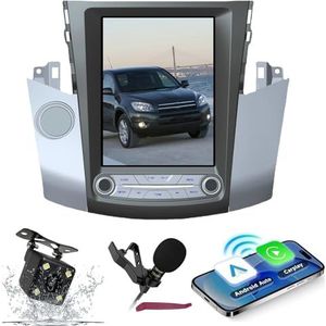 Android 15 Autoradio Navi voor T-oyota Rav4 (2006-2012) 10.4 ""Touchscreen Car Multimedia Player met draadloze carplay GPS-navigatie Bluetooth5.0 HIFI FM 5G-WiFi SWC DSP MIC,4g+64g