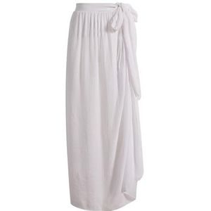 Shengxi Sarong Pareo voor dames, lange sarong bikini cover-up strandwrap om te dragen over badpakken, sarong pareo, Wit, Eén maat