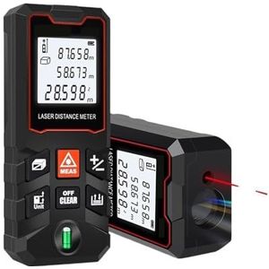 Hand-GPS 40 M / 60 M / 80 M / 100 M Meet LCD Digitale Afstandsmeter Met Waterpas Mini-afstandsmeter Hoge precisienauwkeurigheid (Color : Nero, Size : 60m)