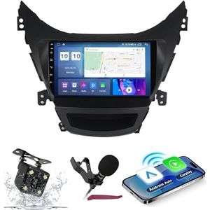 Android 14 Autoradio Navi voor H-yundai Elantra (2011-2016) 9 ""Schermradio met draadloze carplay Android Auto GPS Navigatieondersteuning Bluetooth 5.0 HIFI FM 5G-WiFi SWC MIC,M200s