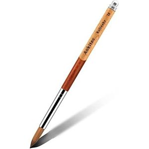 Aokitec Kolinsky acryl nagelborstel #18 ovale nerts borstel hoofd acryl borstel professionele nagel tool